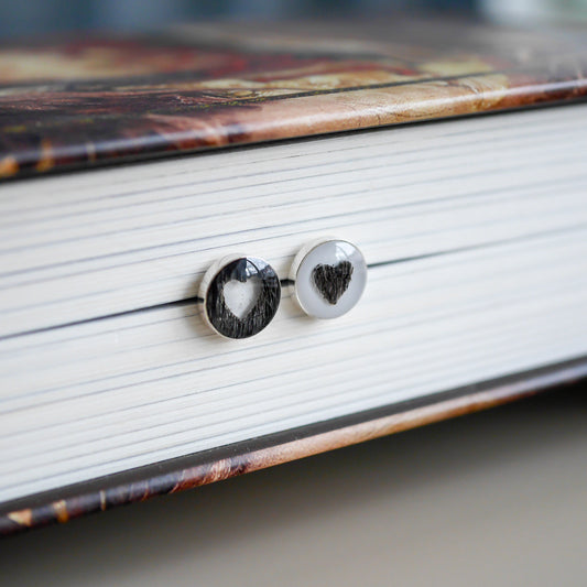 Fell Ohrstecker Herz