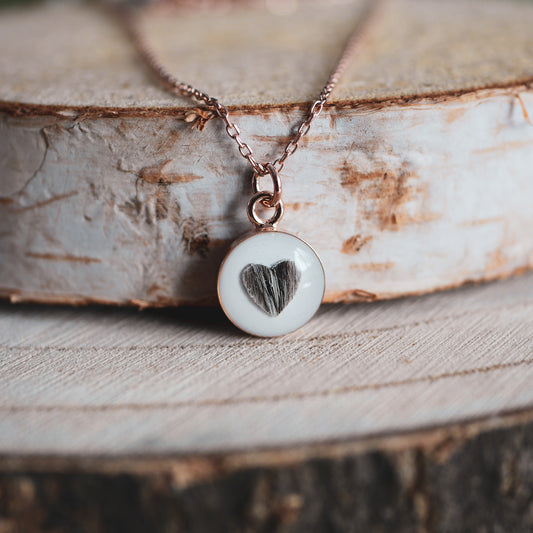 Fell Halskette Herz