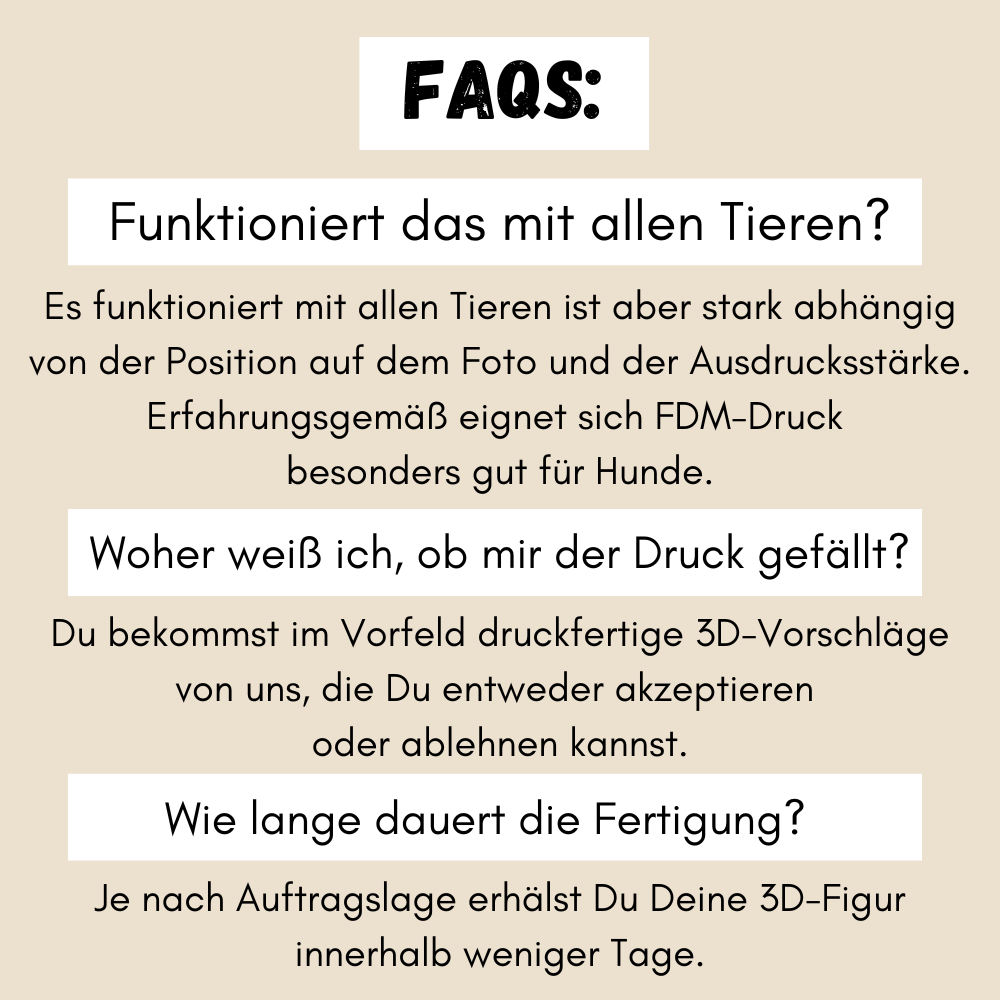 3D Figur von Deinem Seelentier 10cm