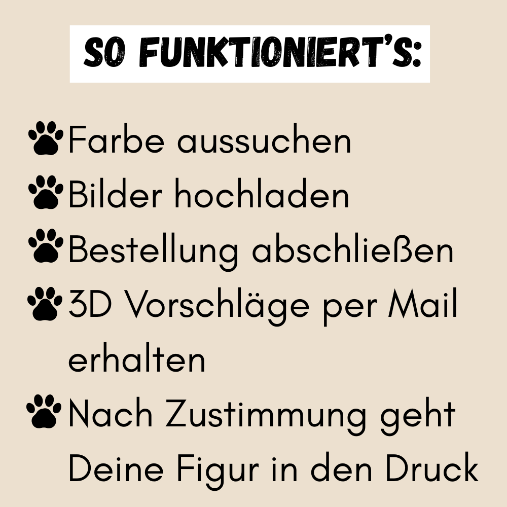 3D Figur von Deinem Seelentier 10cm