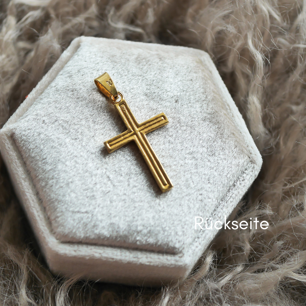Asche KREUZ Anhänger groß