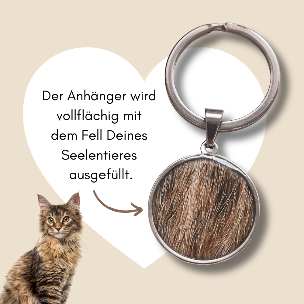 Schlüsselanhänger PURE mit Tierfell