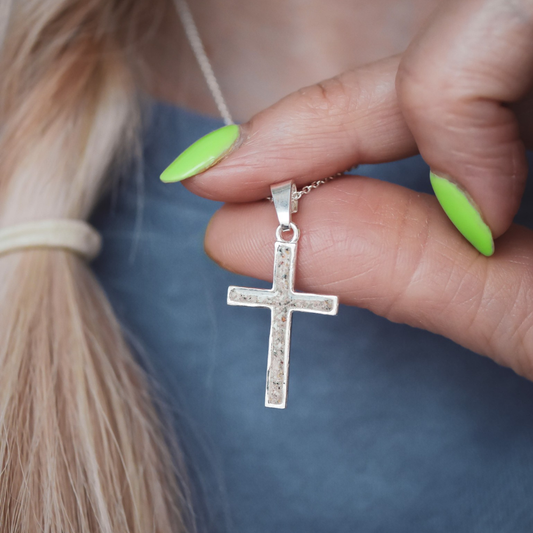 Asche KREUZ Anhänger groß