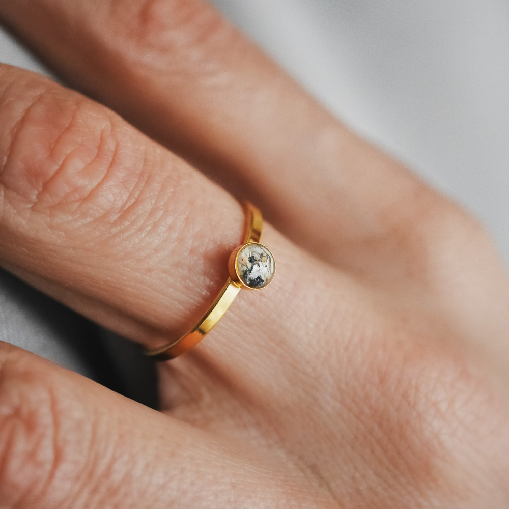 Ring mit Tierasche